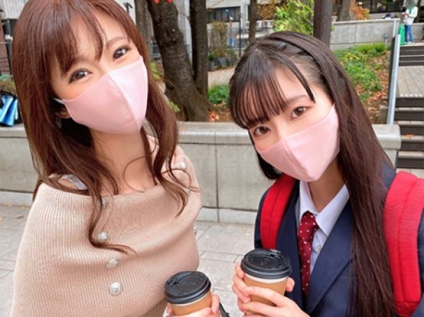 【年の差姉妹ナンパ】28歳と18歳の姉妹をゲット！チンポ依存症の姉がイケメンチンポに夢中！妹の目の前で貪るようにフェラ＆セックス！街中で見つけた素人姉妹の淫乱プレイ！